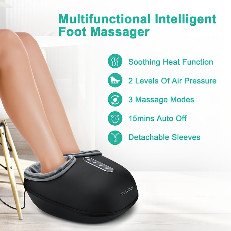 Medcursor Foot Massager Machine With Deep Kneading Shiatsu, Soothing Heat, Air Compression For Improved Foot Wellness, Ideal For Relaxation At Home, Perfect Gifts For Women And Man, As A Mother'S Day Gift For Parents