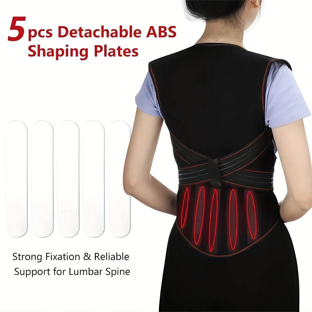 5 Support Straps Magnetic Shoulder Shirts Tomalin Back Support Straps Men and Women Warm Vest Adjustable Waist Support Back Good Shawl Bolero Magnetic Vest Spine Office Sports Protective Gear - FitGritStore