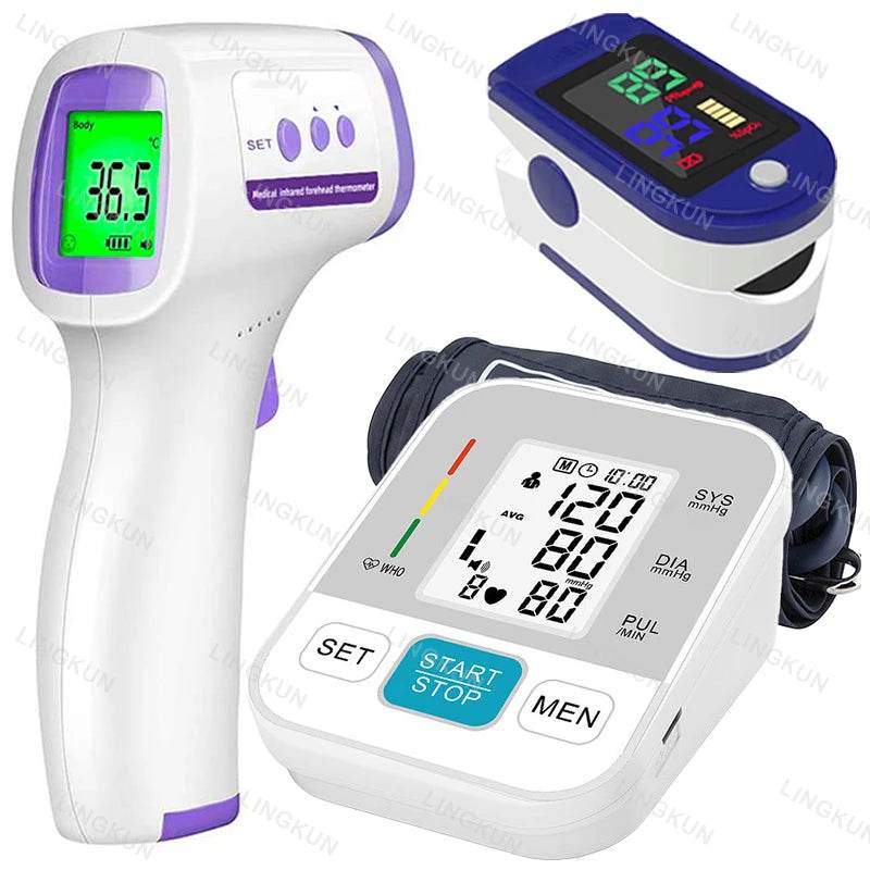 Digital Arm Blood Pressure Monitor | Automatic BP Cuff with Heart Rate & Pulse Sensor | Accurate Home Tensiometer - FitGritStore