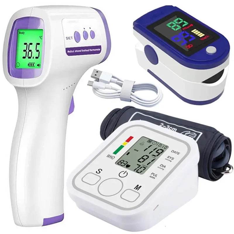 Digital Arm Blood Pressure Monitor | Automatic BP Cuff with Heart Rate & Pulse Sensor | Accurate Home Tensiometer - FitGritStore