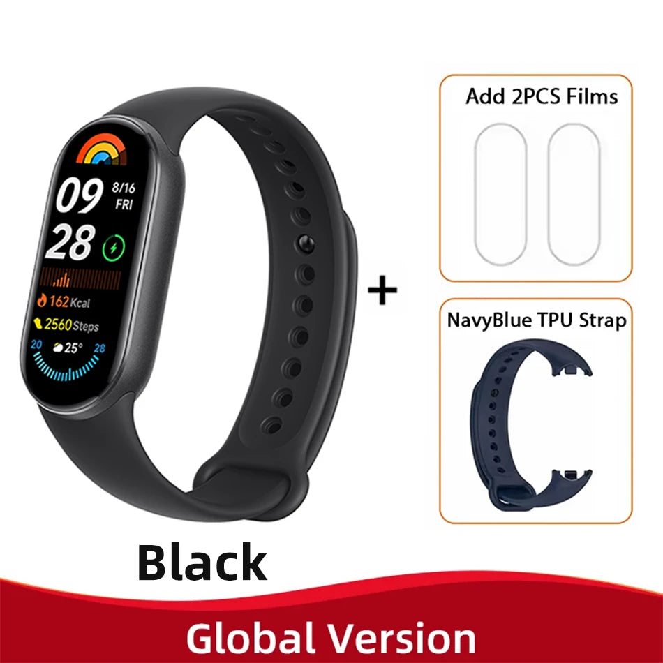 Global Version Xiaomi Band 9 | 1.62" AMOLED Smart Bracelet | 21-Day Battery, Blood Oxygen Monitor, Fitness Tracker