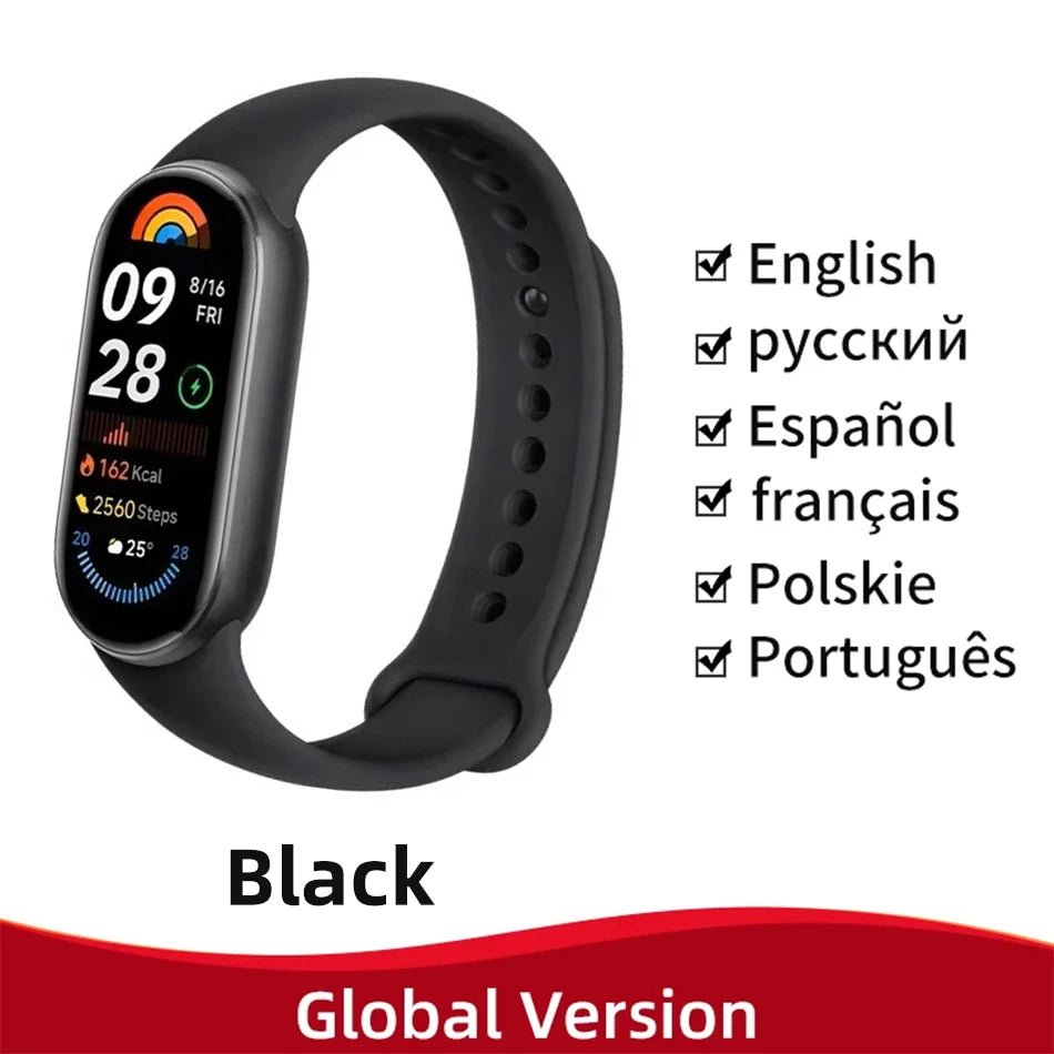 Global Version Xiaomi Band 9 | 1.62" AMOLED Smart Bracelet | 21-Day Battery, Blood Oxygen Monitor, Fitness Tracker