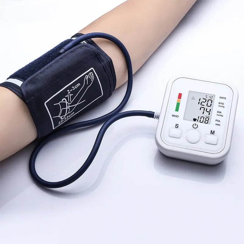 Digital Arm Blood Pressure Monitor | Automatic BP Cuff with Heart Rate & Pulse Sensor | Accurate Home Tensiometer - FitGritStore