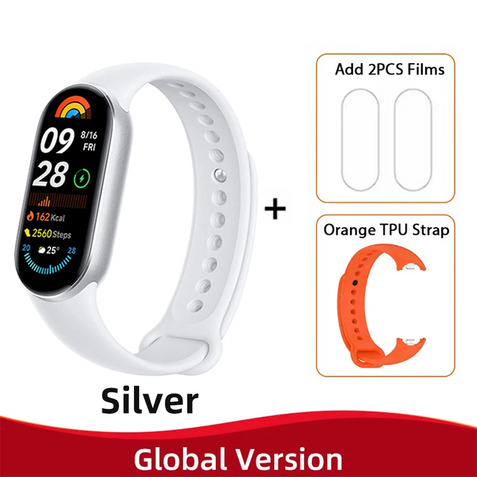 Global Version Xiaomi Band 9 | 1.62" AMOLED Smart Bracelet | 21-Day Battery, Blood Oxygen Monitor, Fitness Tracker