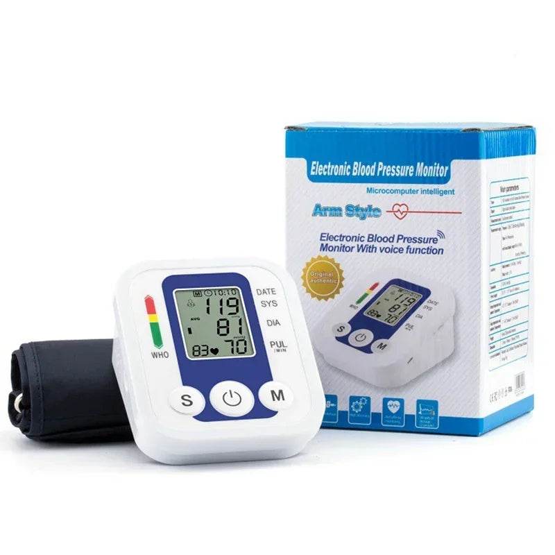 Digital Arm Blood Pressure Monitor | Automatic BP Cuff with Heart Rate & Pulse Sensor | Accurate Home Tensiometer - FitGritStore