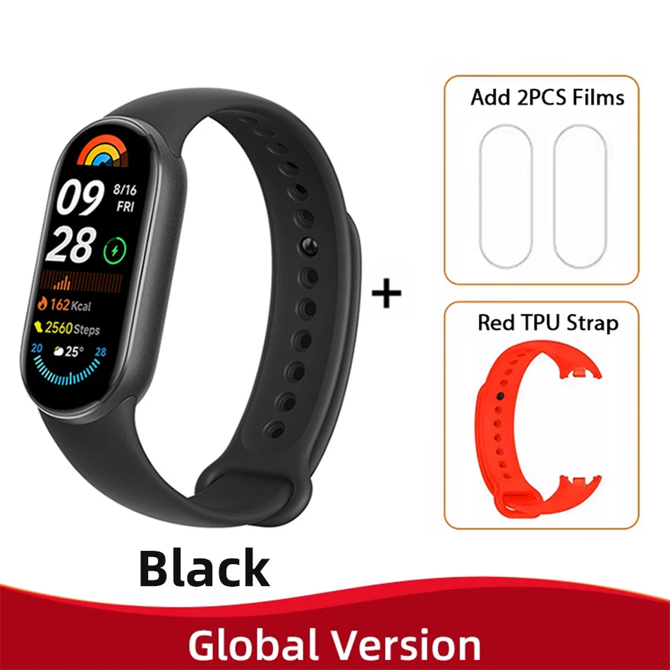 Global Version Xiaomi Band 9 | 1.62" AMOLED Smart Bracelet | 21-Day Battery, Blood Oxygen Monitor, Fitness Tracker