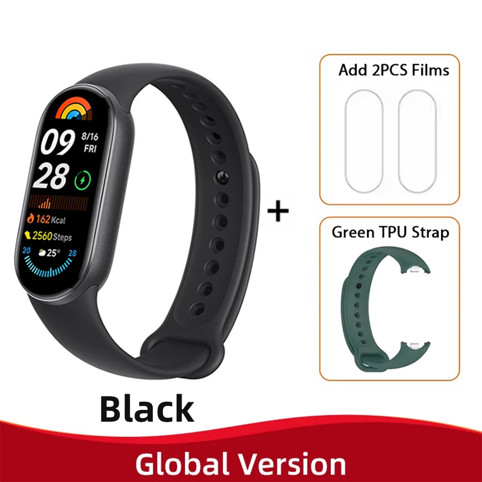 Global Version Xiaomi Band 9 | 1.62" AMOLED Smart Bracelet | 21-Day Battery, Blood Oxygen Monitor, Fitness Tracker