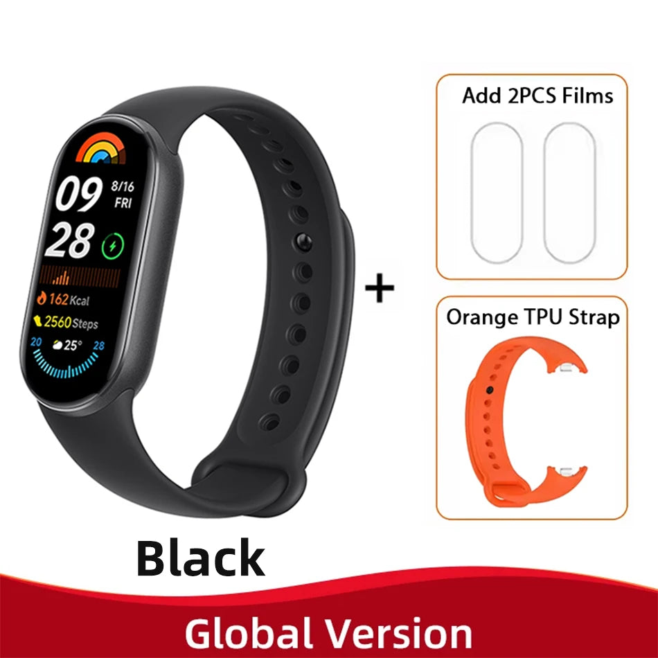 Global Version Xiaomi Band 9 | 1.62" AMOLED Smart Bracelet | 21-Day Battery, Blood Oxygen Monitor, Fitness Tracker