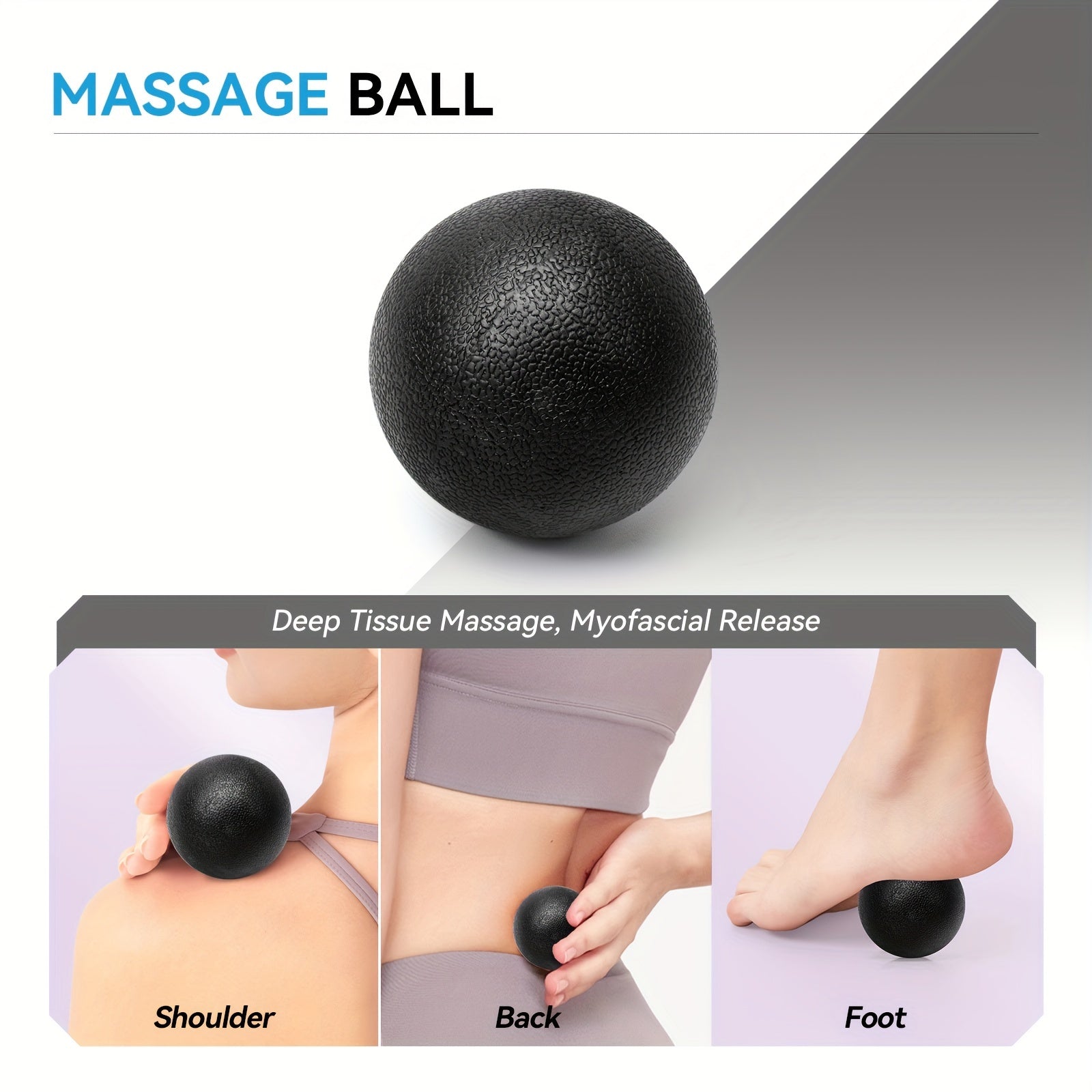 [5-in-1 Deep Tissue Massage Set] 5 In 1 Foam Roller Set, Trigger Point Back Roller, Muscle Roller Stick, Massage Ball, Massage Roller And Resistance Band For Deep Tissue Massage Fitness Exercise Yoga Pilates