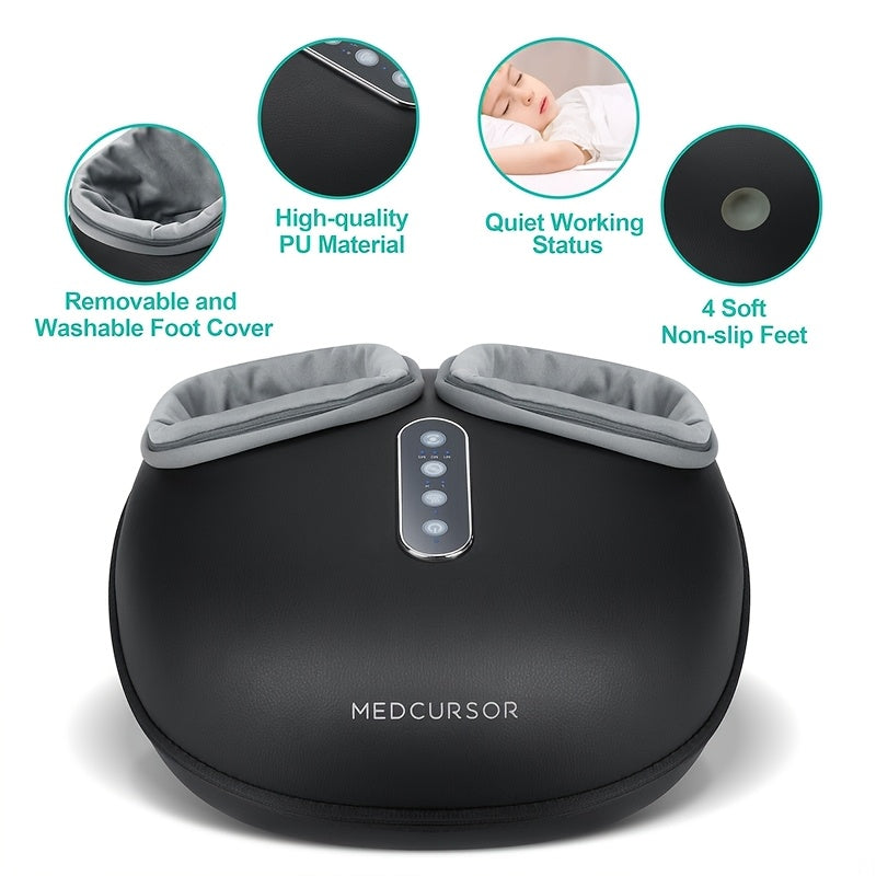 Medcursor Foot Massager Machine With Deep Kneading Shiatsu, Soothing Heat, Air Compression For Improved Foot Wellness, Ideal For Relaxation At Home, Perfect Gifts For Women And Man, As A Mother'S Day Gift For Parents